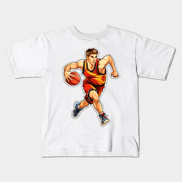 Basketball training equipment for dribbling skills Kids T-Shirt by Printashopus